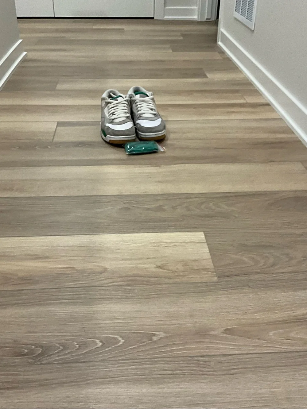 Jordan White and Green Low-Top Sneakers